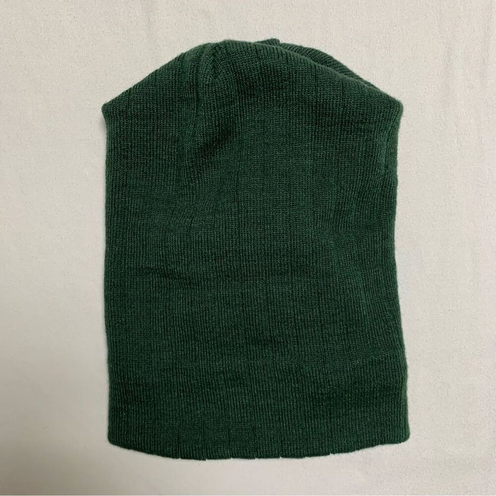 Thinsulate Green Knit Beanie Hat Fleece Lined Cap Warm Winter Preppy Snow Ski